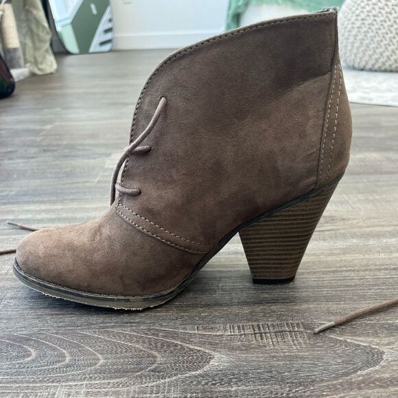 MIA Shawna Ankle Tie Booties Size 8 Women’s Brown Cottage - Picture 4 of 15